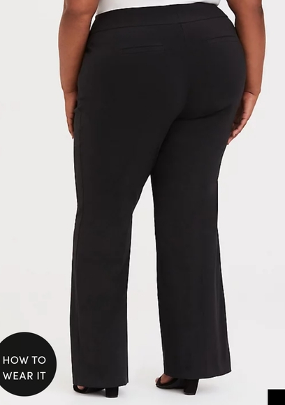 Torrid Classic Signature Black Bootcut Trendy Pants Short 20 - Picture 3 of 10